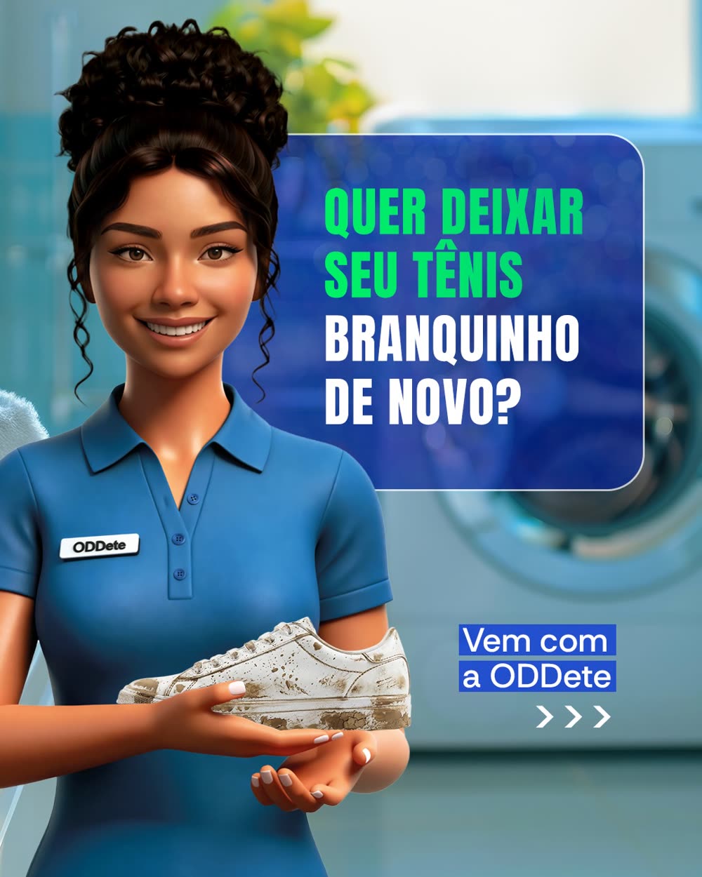 Quer deixar seu tênis branquinho de novo? Vem com a ODDete